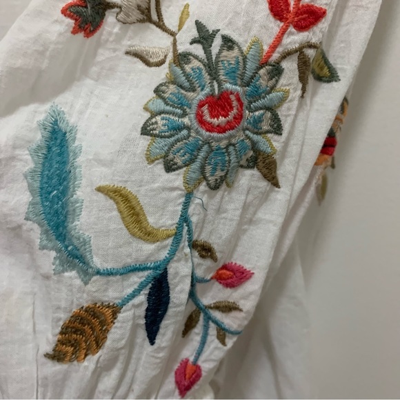 Johnny Was Workshop floral embroidered blouse size XS - Picture 12 of 14